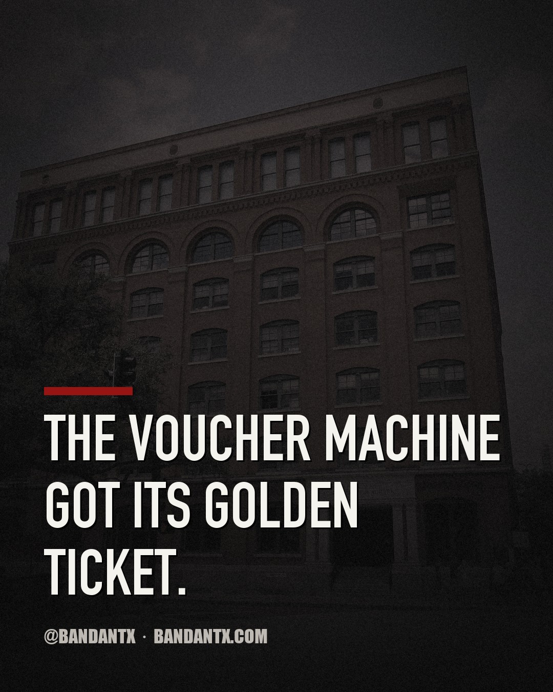 The Voucher Machine Finally Got Its Golden Ticket